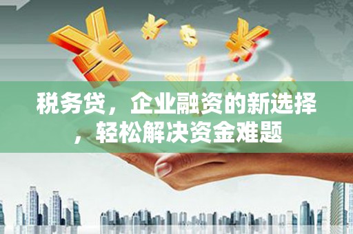 曲靖税务贷，企业融资的新选择，轻松解决资金难题