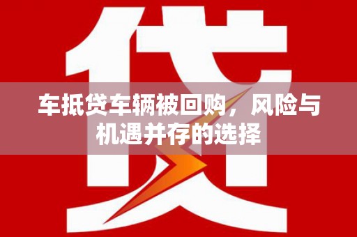 理塘车抵贷车辆被回购，风险与机遇并存的选择